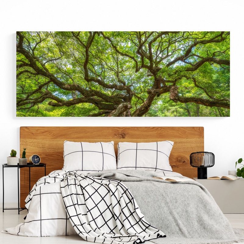 TAYRONA STORE - Cuadro En Lienzo Para Habitaciones Arbol Verde 001 175x70cm