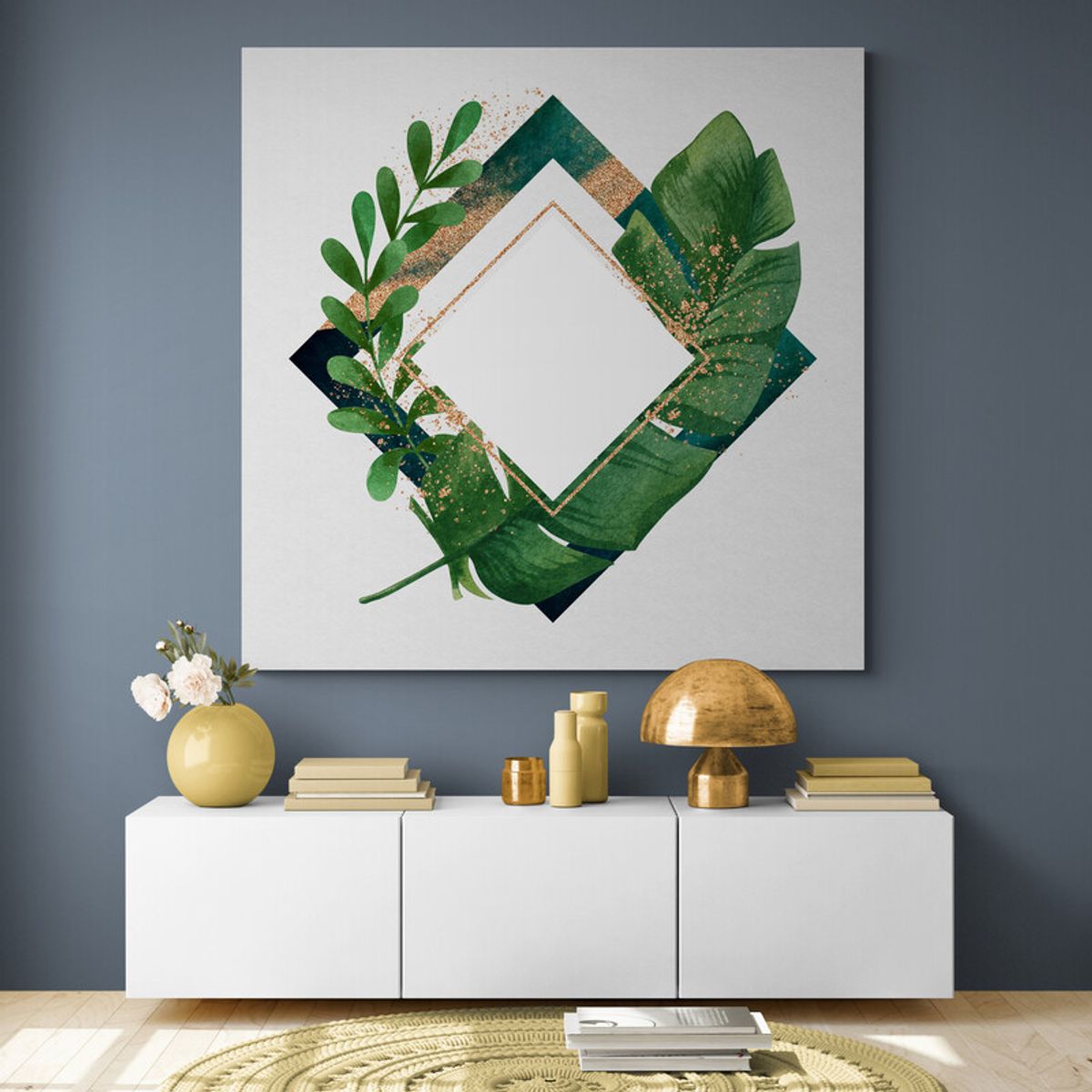 TAYRONA STORE - Cuadro En Lienzo Para Habitaciones Diseño Minimalista 378 50x50cm