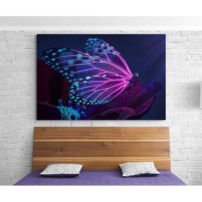 TAYRONA STORE - Cuadro En Lienzo Para Habitaciones Mariposas 269 70x50cm