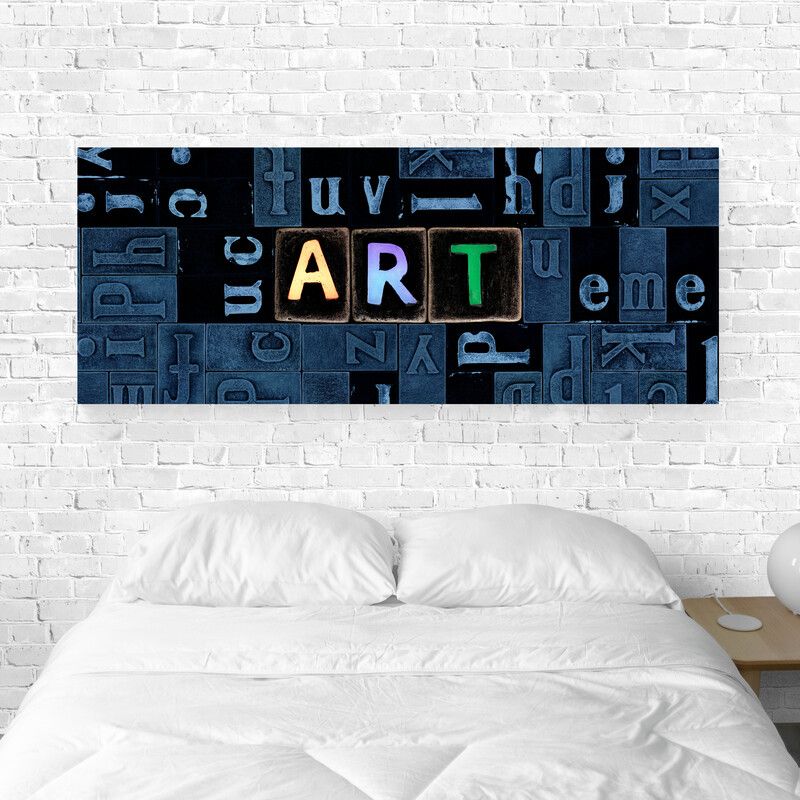 TAYRONA STORE - Cuadro En Lienzo Para Habitaciones Art Letras 100x40cm