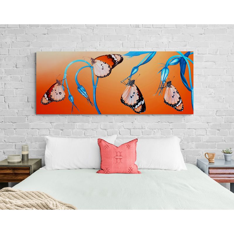 TAYRONA STORE - Cuadro En Lienzo Para Habitaciones Mariposas 276 150x60cm