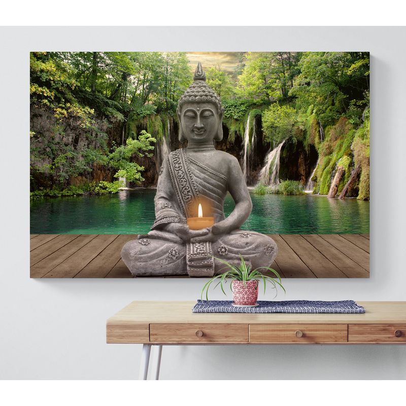TAYRONA STORE - Cuadro En Lienzo Para Habitaciones Budda 128 100x70cm