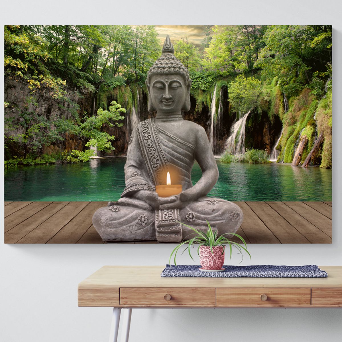 TAYRONA STORE - Cuadro En Lienzo Para Habitaciones Budda 128 120x80cm
