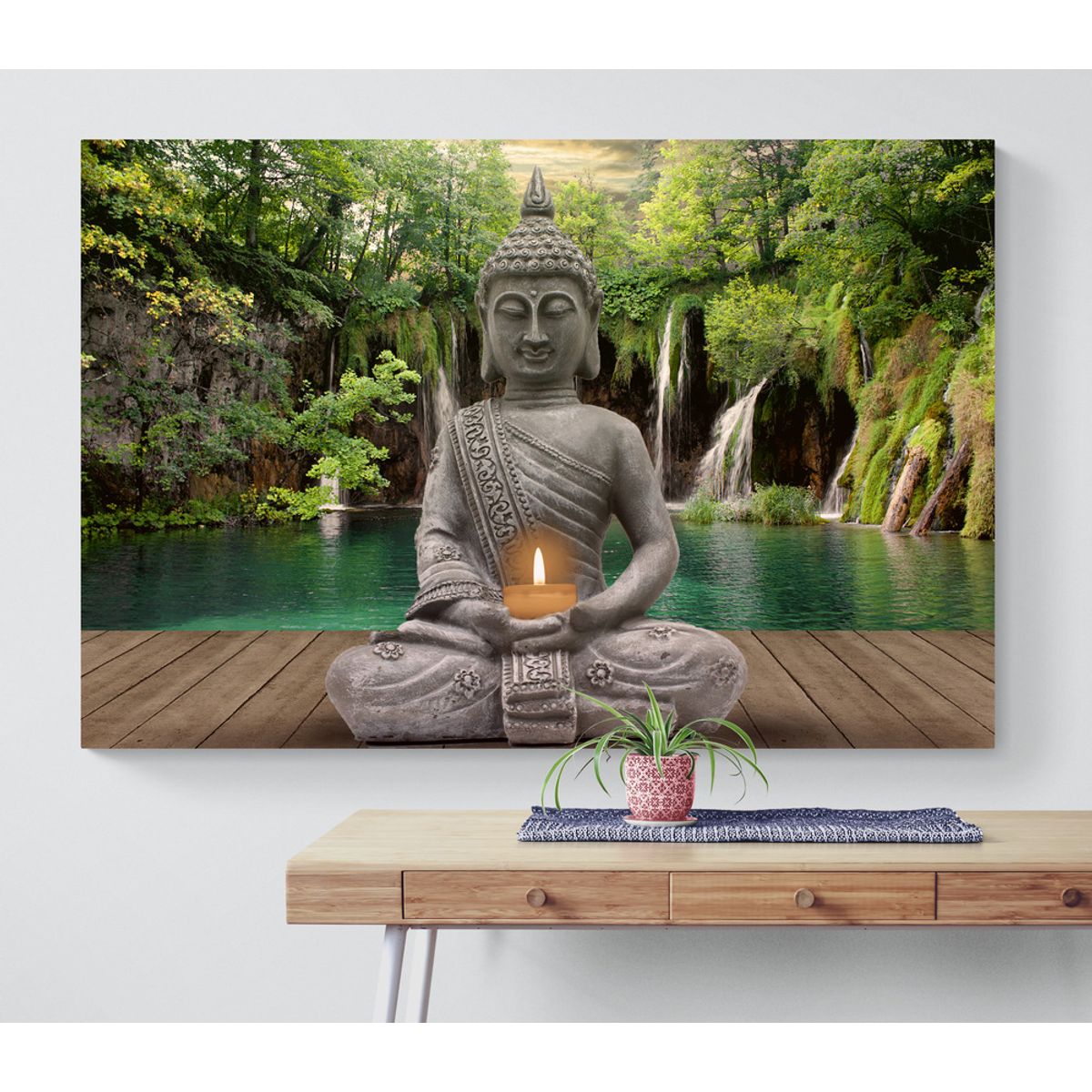 TAYRONA STORE - Cuadro En Lienzo Para Habitaciones Budda 128 120x80cm