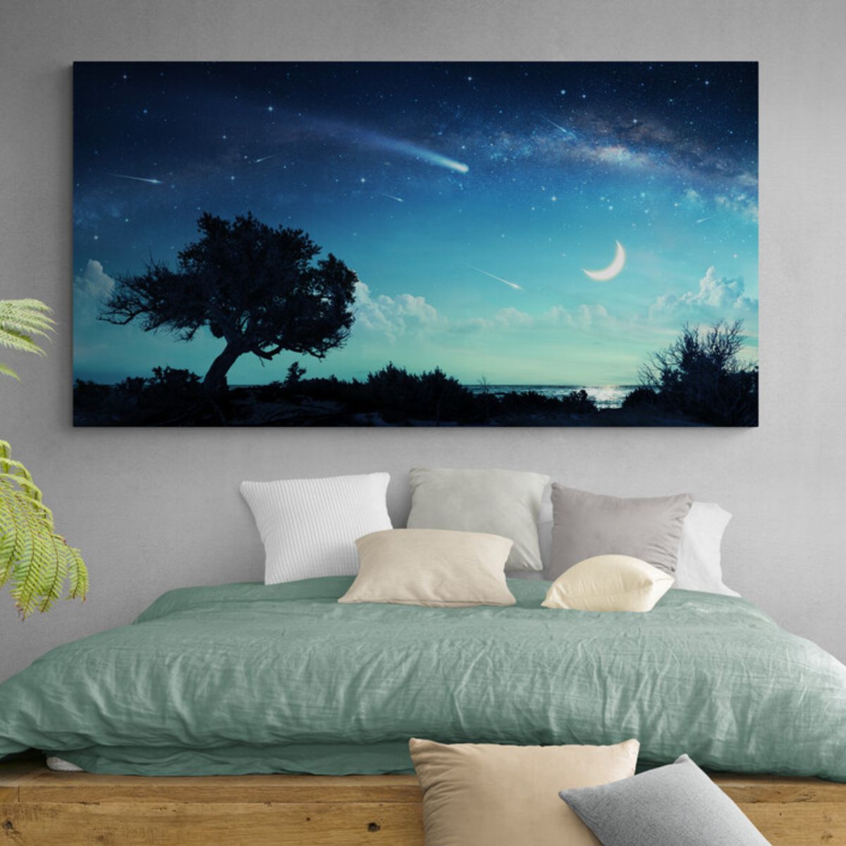 TAYRONA STORE - Cuadro Lienzo Para Habitaciones Arbol Via Lactea 020 150x80cm