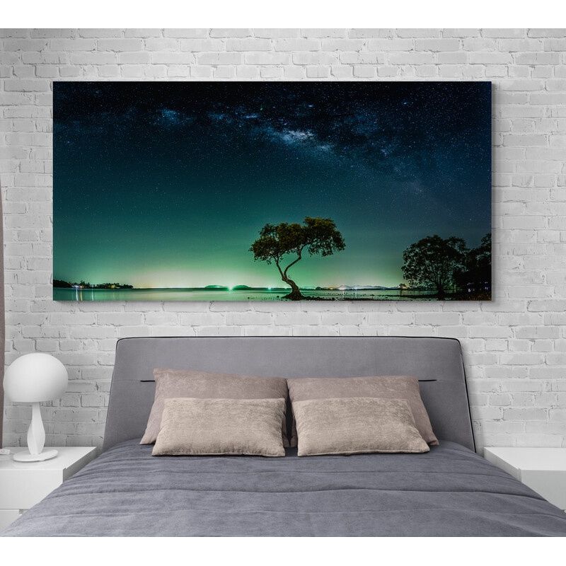 TAYRONA STORE - Cuadro En Lienzo Para Habitaciones Arbol Via Lactea 022 120x60cm
