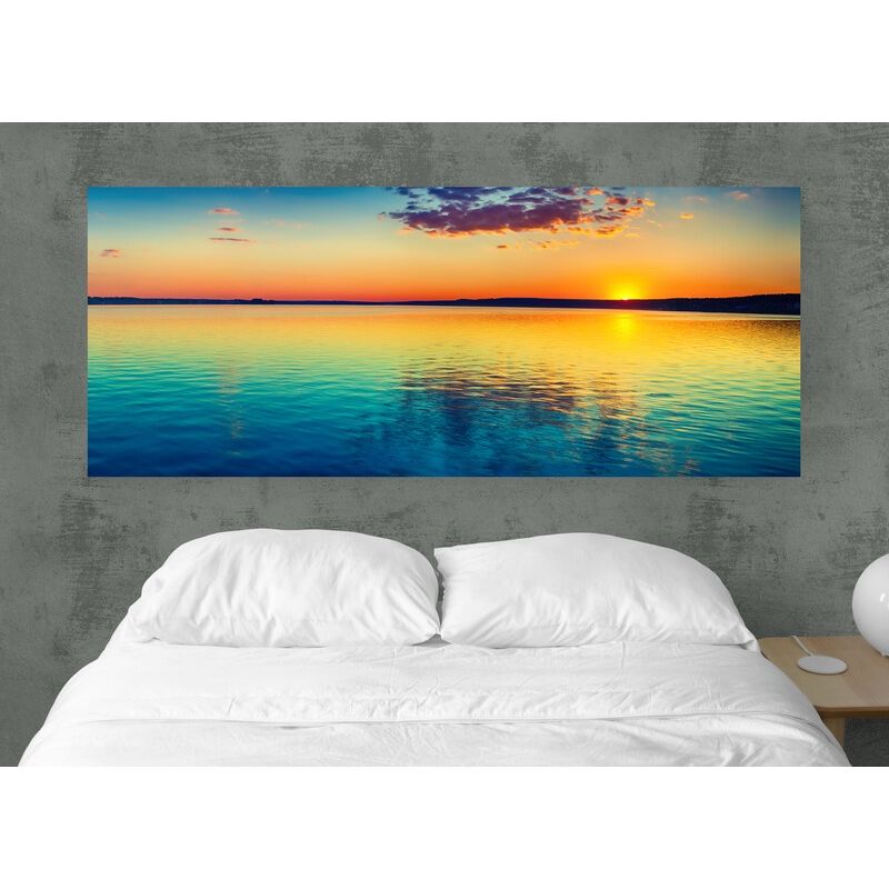 TAYRONA STORE - Cuadro En Lienzo Para Habitaciones Atardecer Playa 155 100x40cm