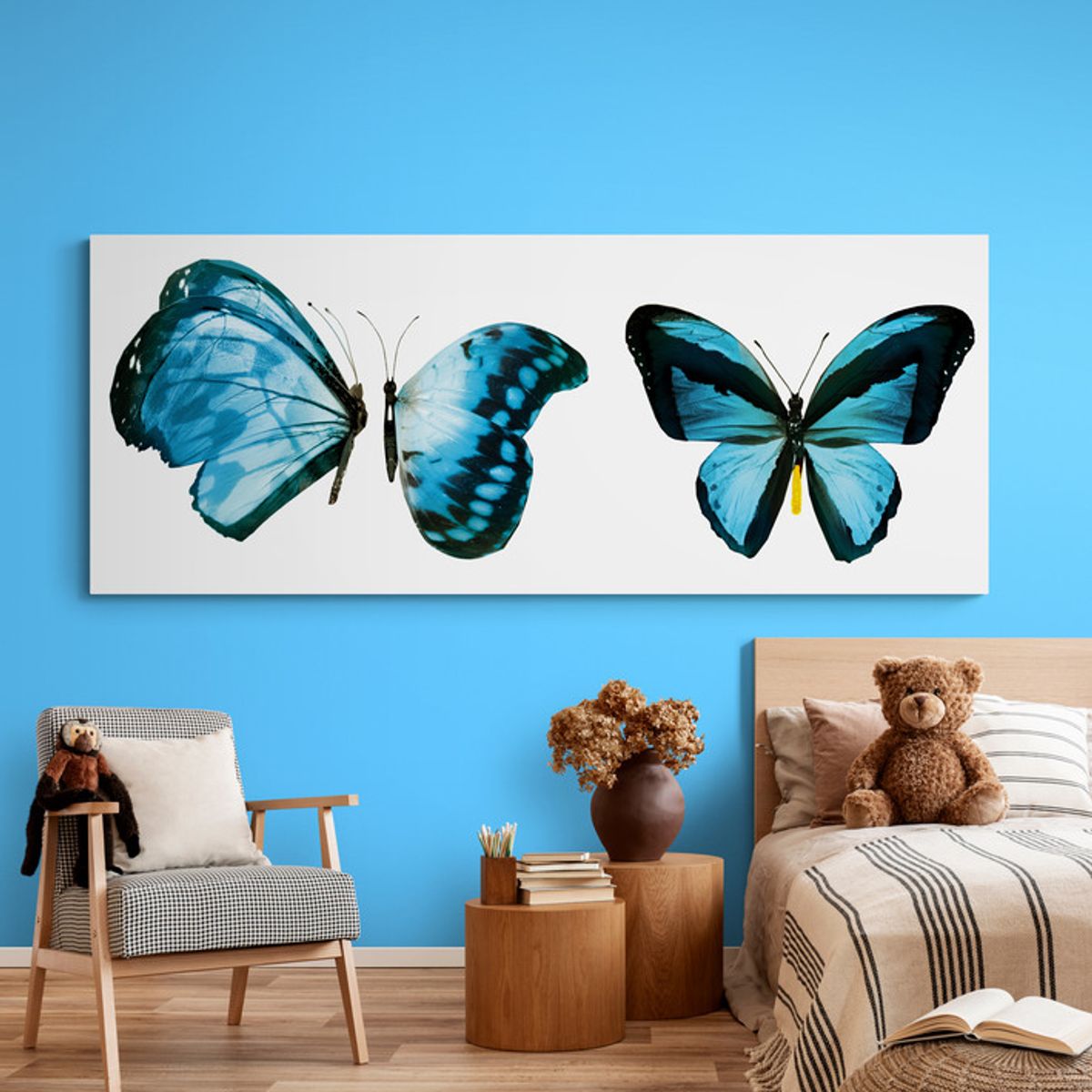 TAYRONA STORE - Cuadro En Lienzo Para Habitaciones Mariposas 160 100x40cm