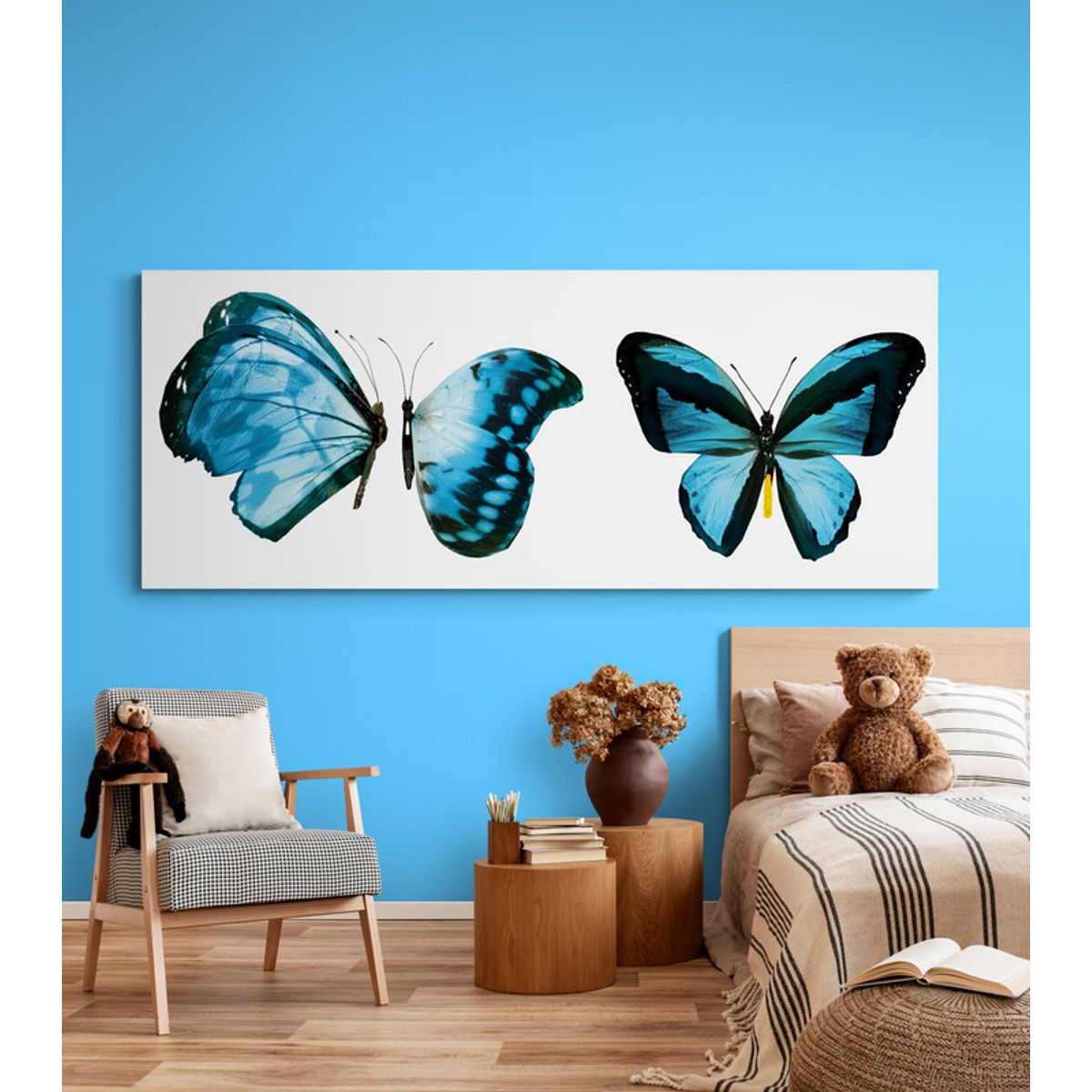 TAYRONA STORE - Cuadro En Lienzo Para Habitaciones Mariposas 160 100x40cm