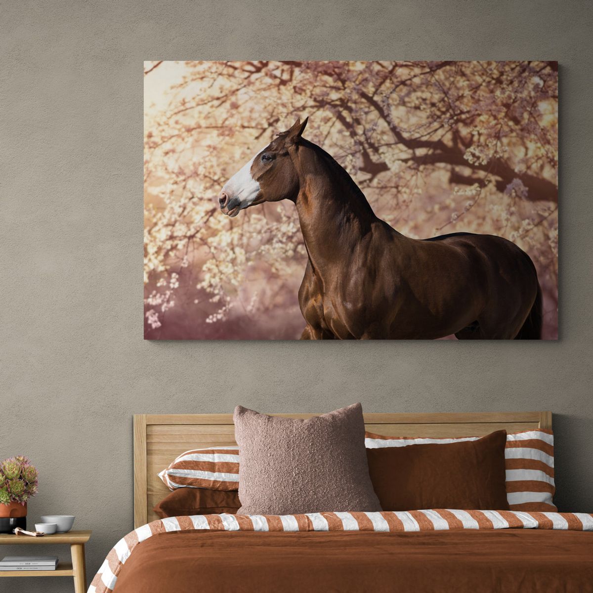 TAYRONA STORE - Cuadro En Lienzo Para Habitaciones Caballos 150 100x70cm
