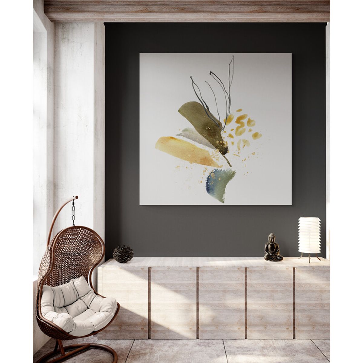 TAYRONA STORE - Cuadro En Lienzo Para Habitaciones Diseño Minimalista 427 50x50cm