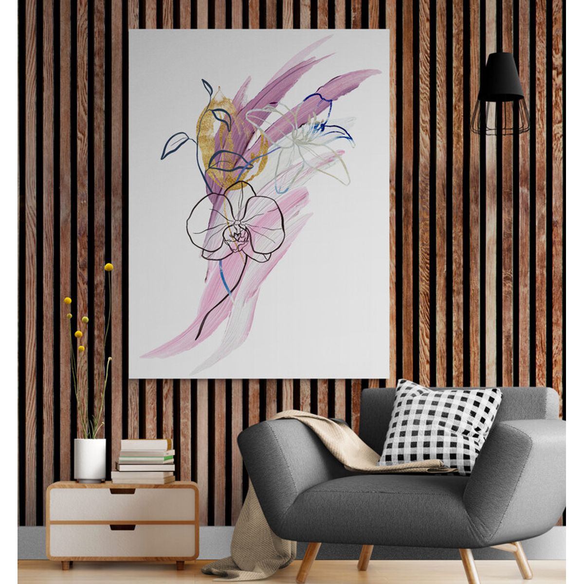 TAYRONA STORE - Cuadro En Lienzo Para Habitaciones Diseño Minimalista 435 60x80cm