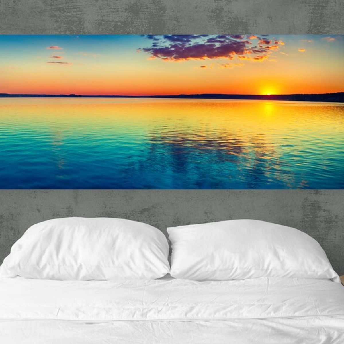 TAYRONA STORE - Cuadro En Lienzo Para Habitaciones Atardecer Playa 155 150x60cm