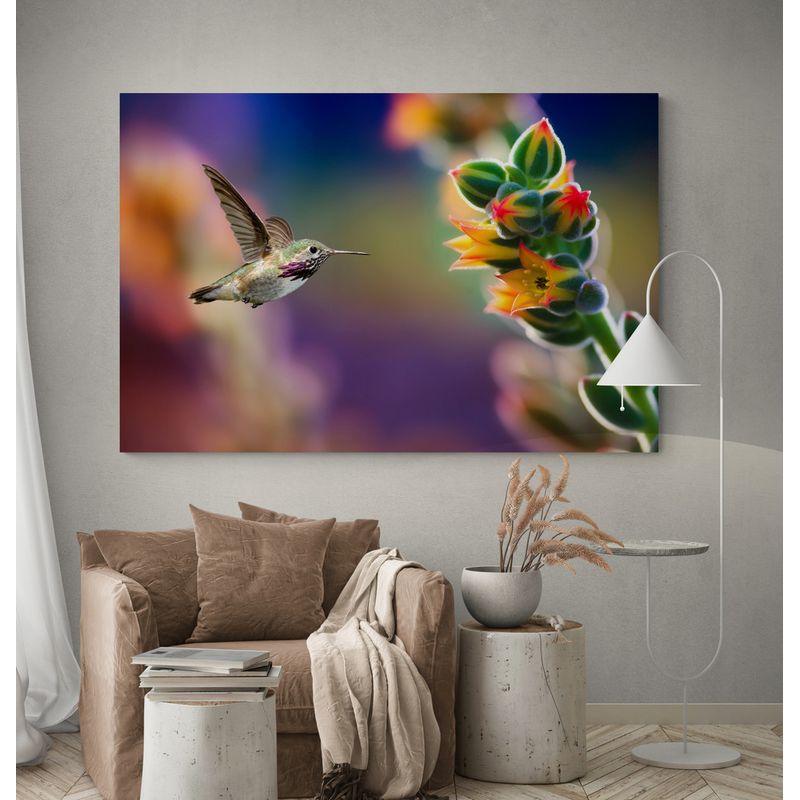 TAYRONA STORE - Cuadro En Lienzo Para Habitaciones Colibri 025 100x70cm