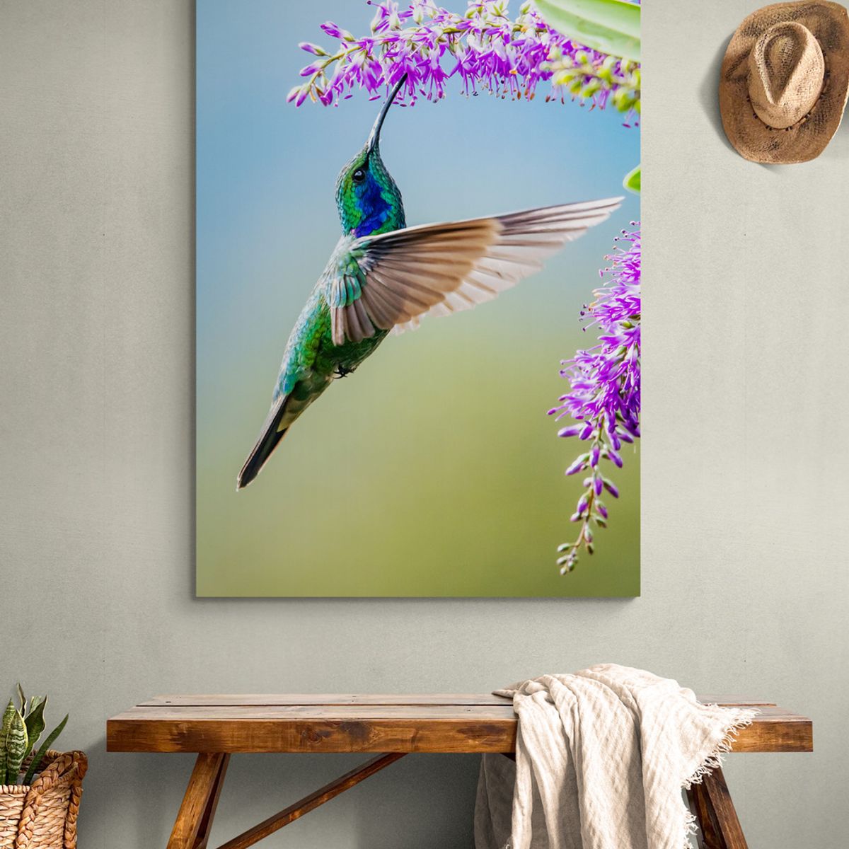 TAYRONA STORE - Cuadro En Lienzo Para Habitaciones Colibri 048 70x100cm