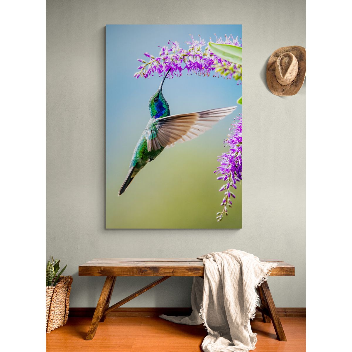 TAYRONA STORE - Cuadro En Lienzo Para Habitaciones Colibri 048 70x100cm