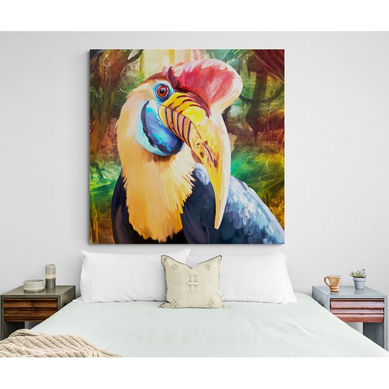TAYRONA STORE - Cuadro En Lienzo Para Habitaciones Pajaro 091 90x90cm