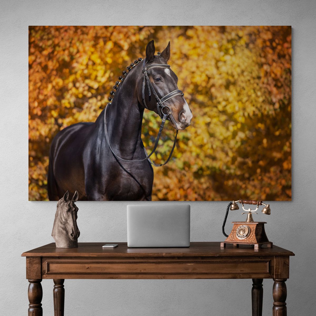 TAYRONA STORE - Cuadro En Lienzo Para Habitaciones Caballos 140 120x80cm