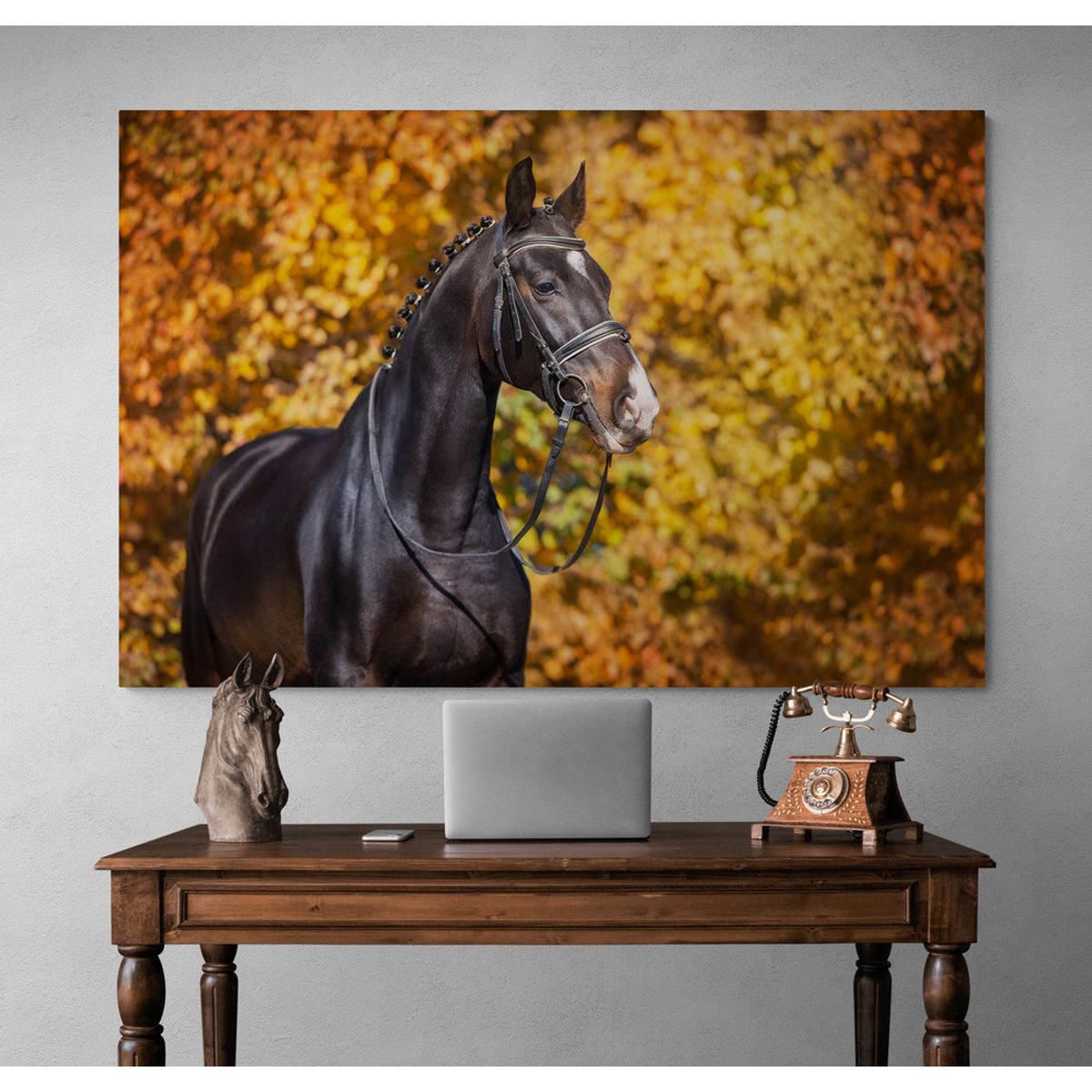 TAYRONA STORE - Cuadro En Lienzo Para Habitaciones Caballos 140 120x80cm