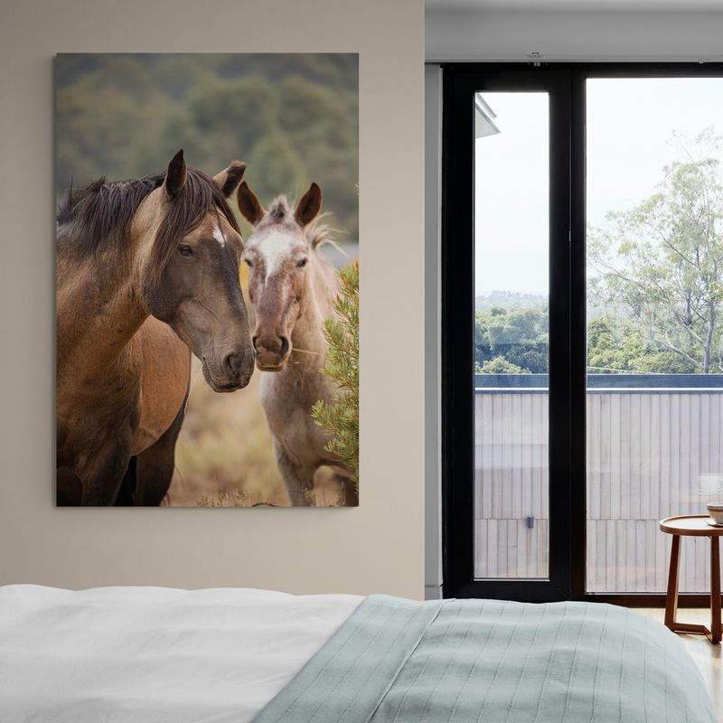 TAYRONA STORE - Cuadro En Lienzo Para Habitaciones Caballos 146 100x150cm