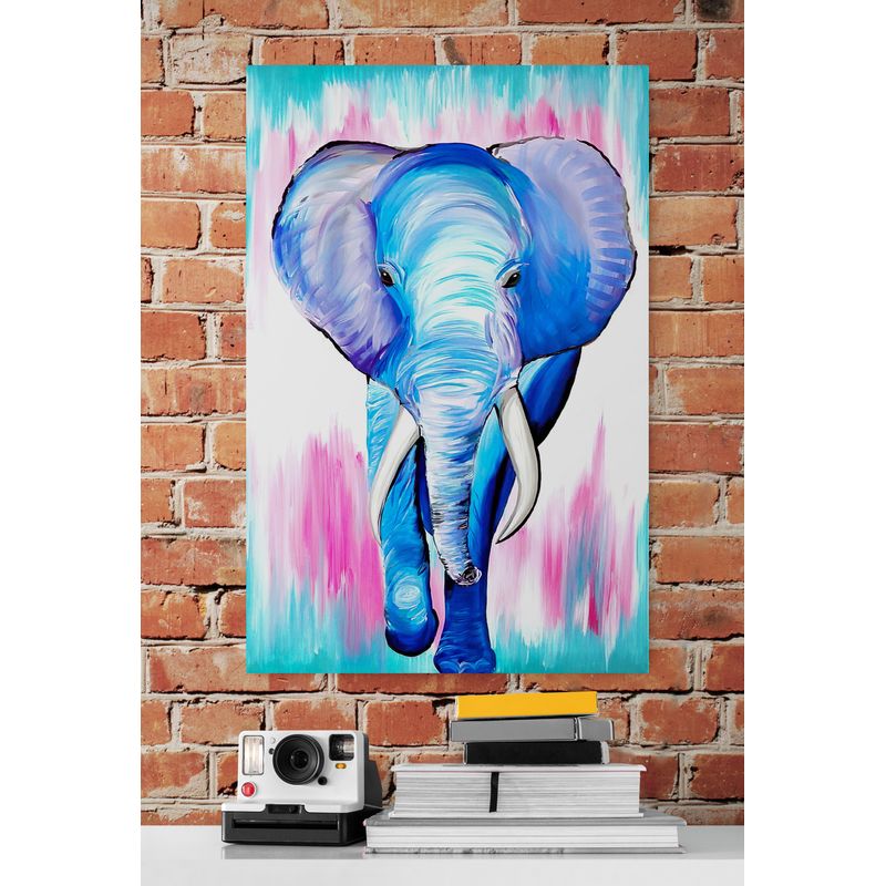 TAYRONA STORE - Cuadro En Lienzo Para Habitaciones Elefante 122 35x50cm