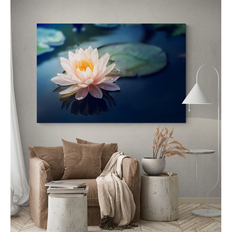 TAYRONA STORE - Cuadro En Lienzo Para Habitaciones Flor De Loto 019 50x35cm