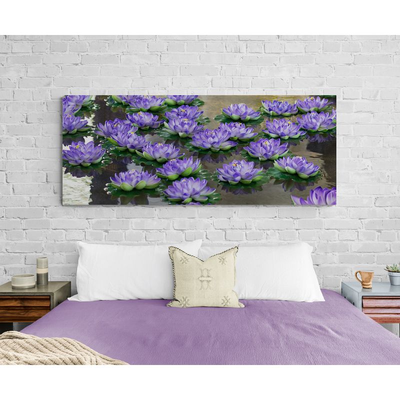 TAYRONA STORE - Cuadro En Lienzo Para Habitaciones Flor De Loto 029 100x40cm