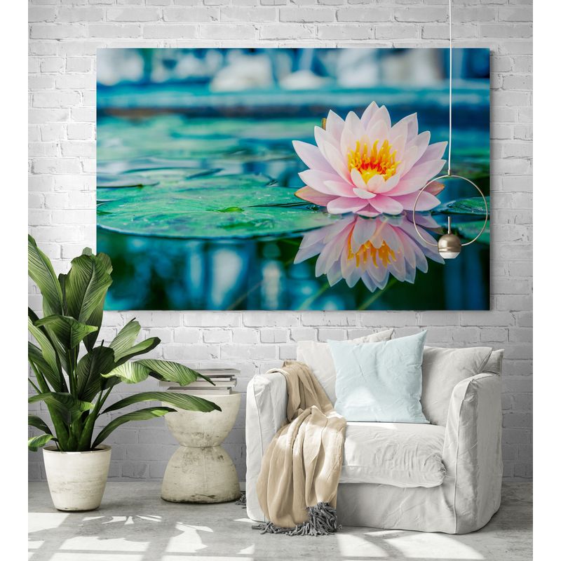 TAYRONA STORE - Cuadro En Lienzo Para Habitaciones Flor De Loto 014 120x80cm