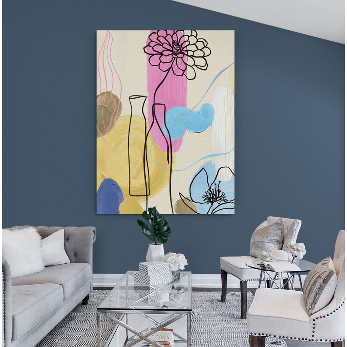 TAYRONA STORE - Cuadro En Lienzo Para Habitaciones Diseño Minimalista 428 30x40cm