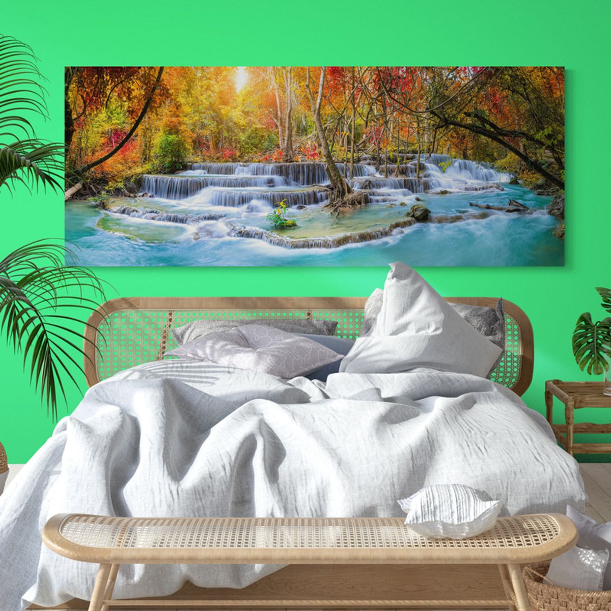 TAYRONA STORE - Cuadro En Lienzo Para Habitaciones Cascada 015 150x60cm