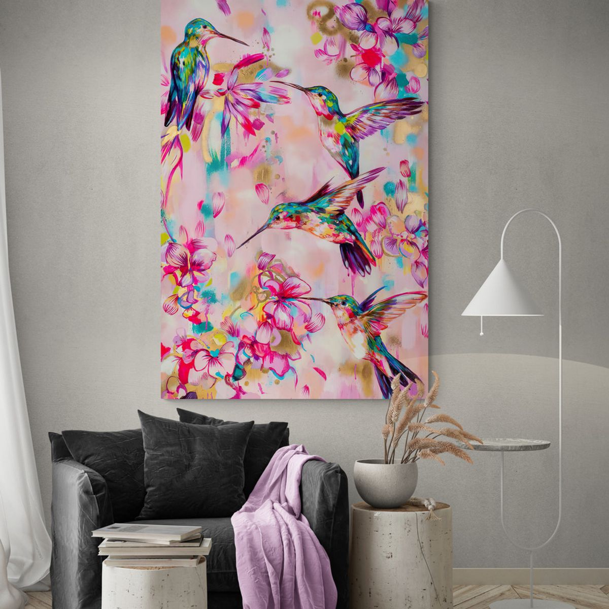 TAYRONA STORE - Cuadro En Lienzo Para Habitaciones Colibri 017 50x70cm