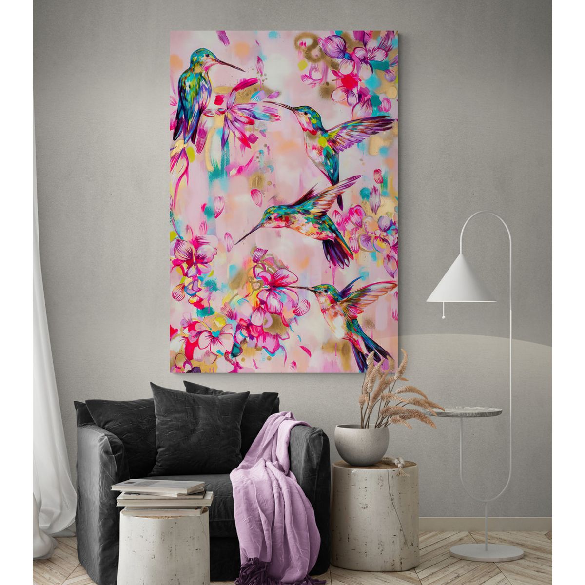 TAYRONA STORE - Cuadro En Lienzo Para Habitaciones Colibri 017 50x70cm