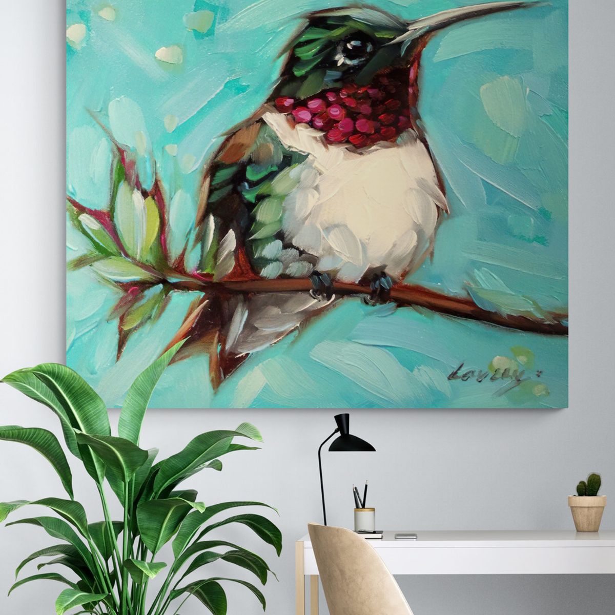 TAYRONA STORE - Cuadro En Lienzo Para Habitaciones Colibri 069 90x90cm