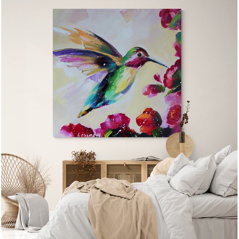 TAYRONA STORE - Cuadro En Lienzo Para Habitaciones Colibri 079 50x50cm