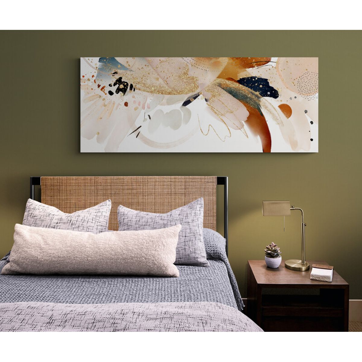 TAYRONA STORE - Cuadro En Lienzo Para Habitaciones Diseño Minimalista 346 175x70cm