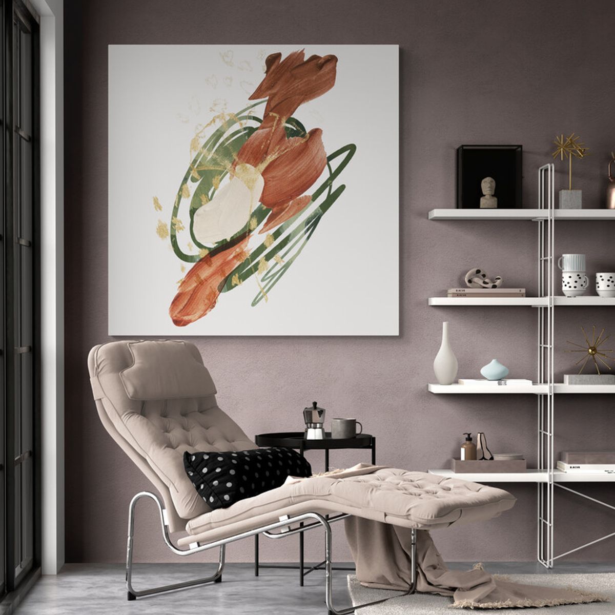 TAYRONA STORE - Cuadro En Lienzo Para Habitaciones Diseño Minimalista 449 50x50cm