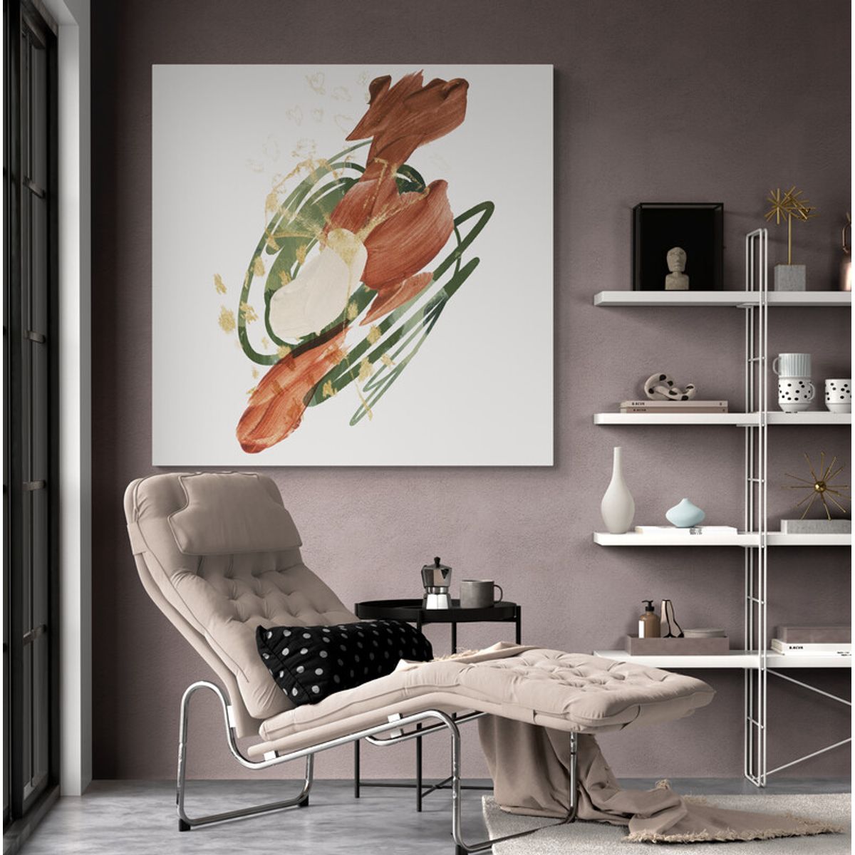 TAYRONA STORE - Cuadro En Lienzo Para Habitaciones Diseño Minimalista 449 50x50cm