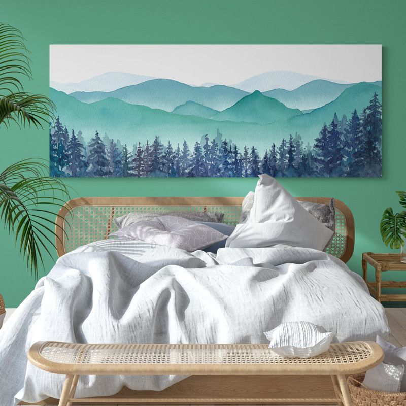 TAYRONA STORE - Cuadro En Lienzo Para Habitaciones Pintura Arboles 127 100x40cm