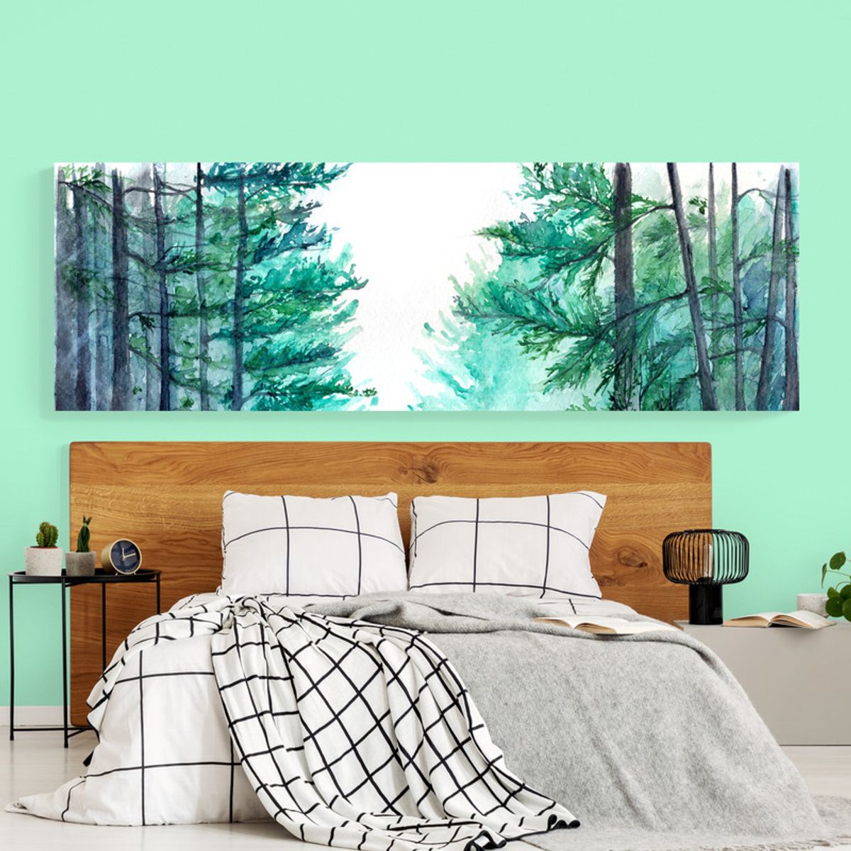 TAYRONA STORE - Cuadro En Lienzo Para Habitaciones Pintura Arboles 163 150x60cm