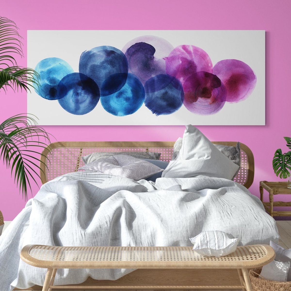 TAYRONA STORE - Cuadro En Lienzo Para Habitaciones Abstracto Colores 265 100x40cm