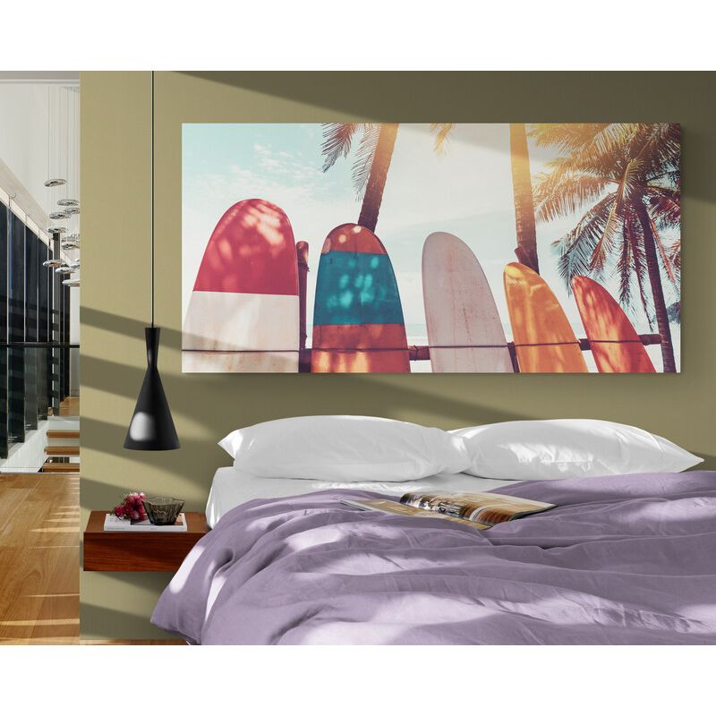 TAYRONA STORE - Cuadro En Lienzo Para Habitaciones Tablas Surf Playa 164 175x70cm