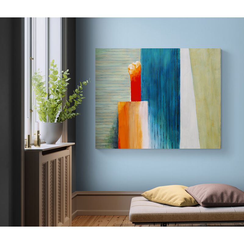 TAYRONA STORE - Cuadro Lienzo Habitaciones Pintura Abstracta 159 50x40cm
