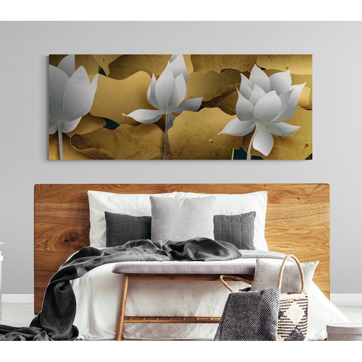 TAYRONA STORE - Cuadro En Lienzo Para Habitaciones Flores 485 150x60cm