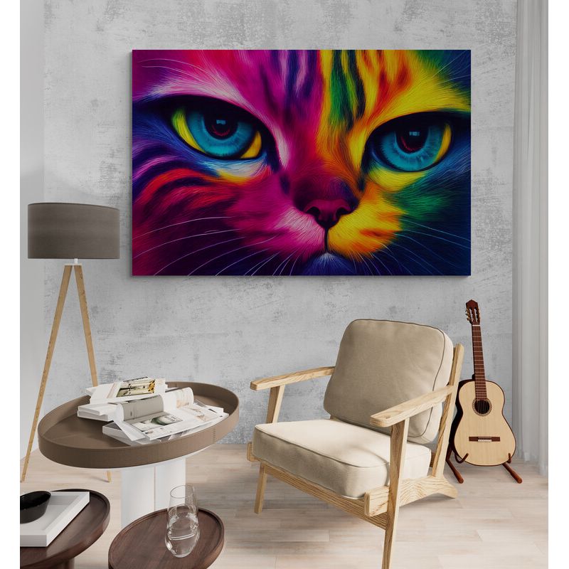 TAYRONA STORE - Cuadro En Lienzo Para Habitaciones Gatos 396 120x80cm