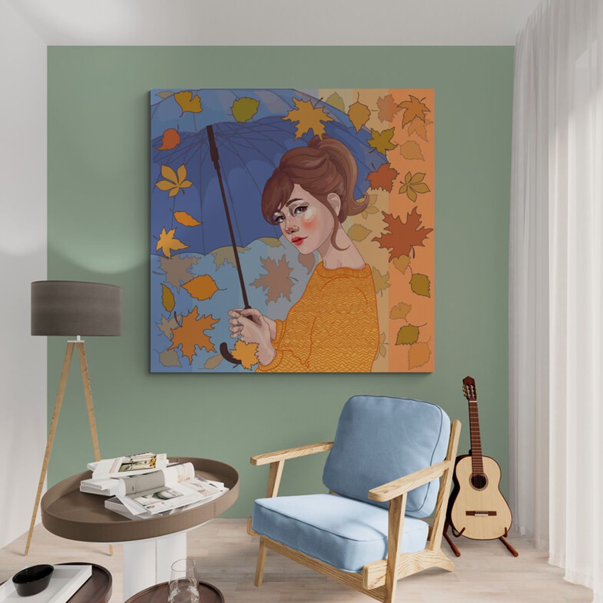 TAYRONA STORE - Cuadro En Lienzo Para Habitaciones Pintura Mujer 156 60x60cm