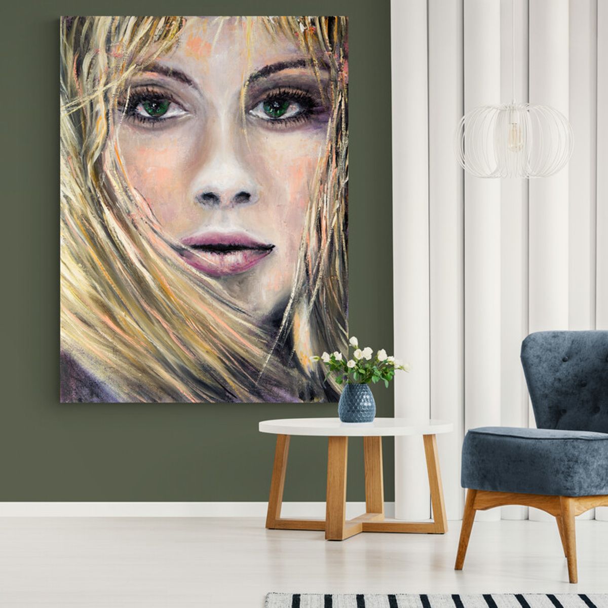 TAYRONA STORE - Cuadro En Lienzo Para Habitaciones Pintura Mujer 184 30x40cm