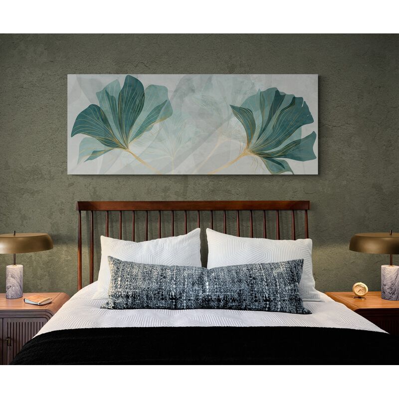 TAYRONA STORE - Cuadro En Lienzo Para Habitaciones Hojas 161 100x40cm