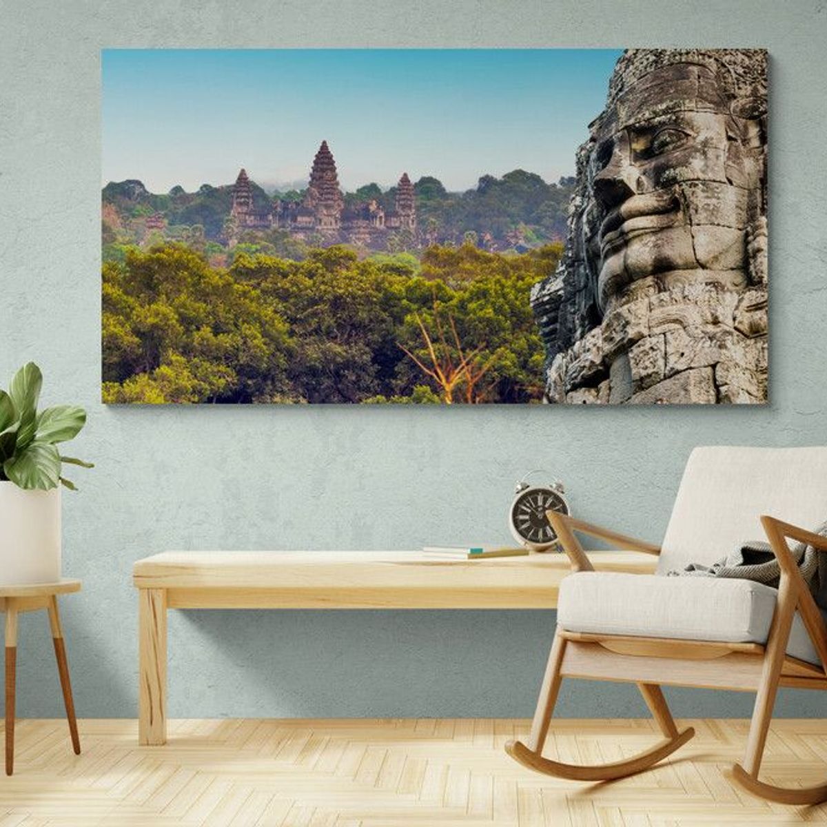 TAYRONA STORE - Cuadro En Lienzo Para Habitaciones Angkor Wat 008 110x60cm