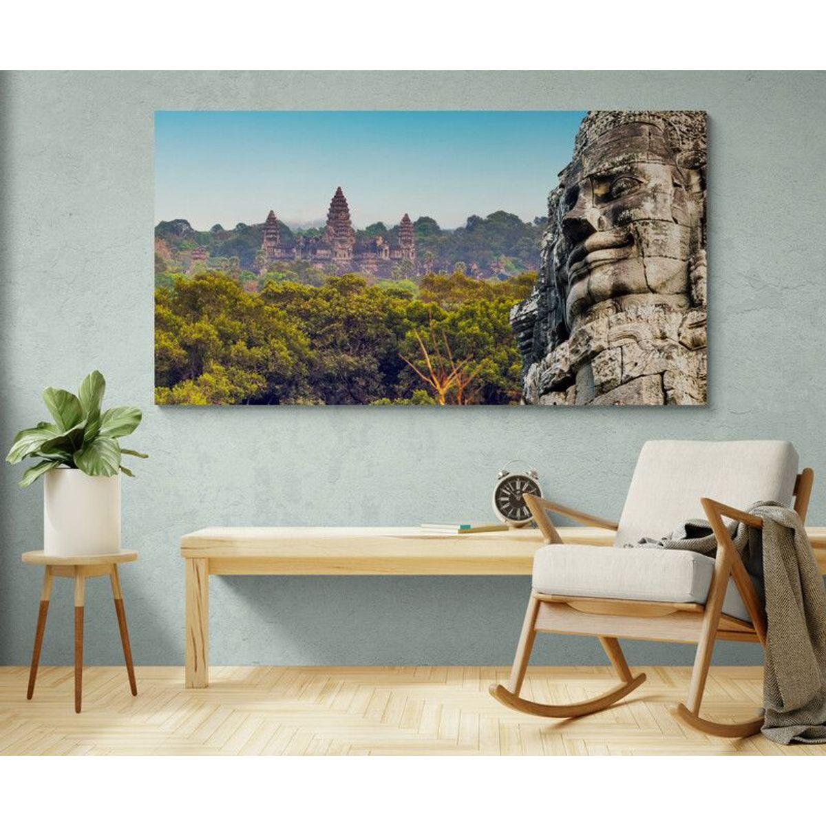 TAYRONA STORE - Cuadro En Lienzo Para Habitaciones Angkor Wat 008 110x60cm