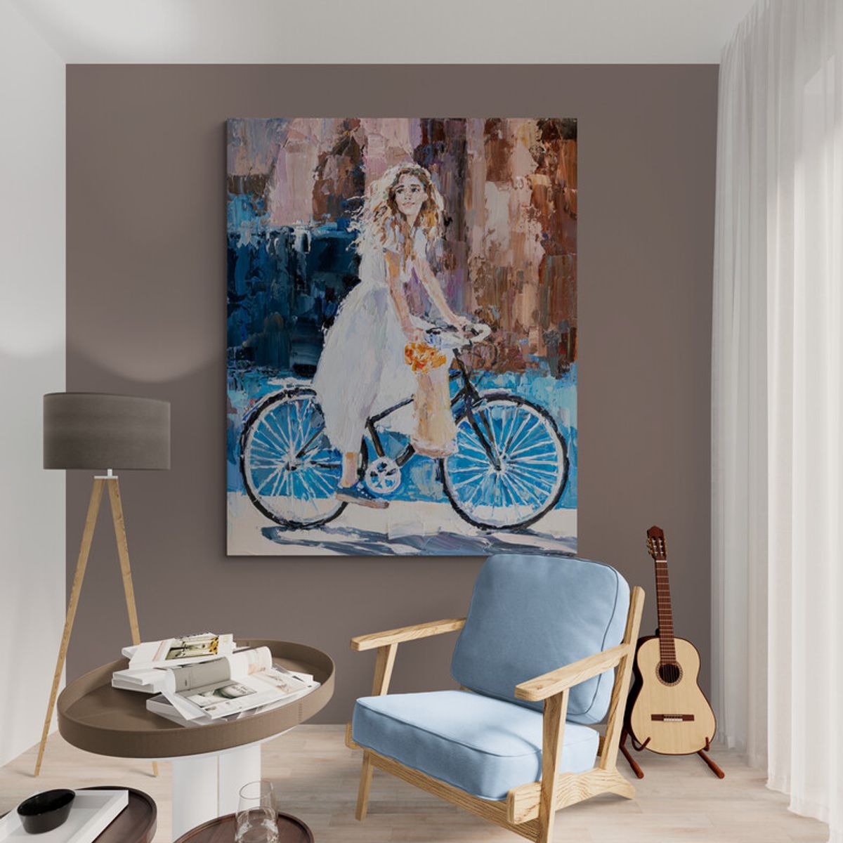 TAYRONA STORE - Cuadro En Lienzo Para Habitaciones Pintura Mujer 236 60x75cm